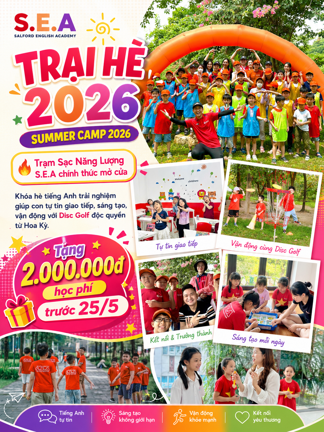 SEA Education Trại Hè 2026 Summer Camp tuyển sinh ưu đãi học phí